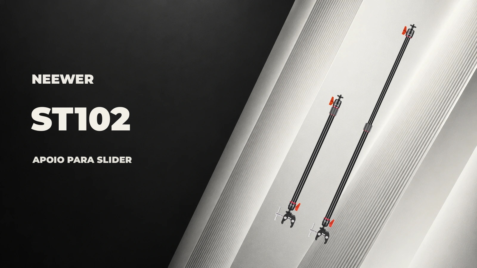 Dois braços de suporte Neewer ST102 para slider