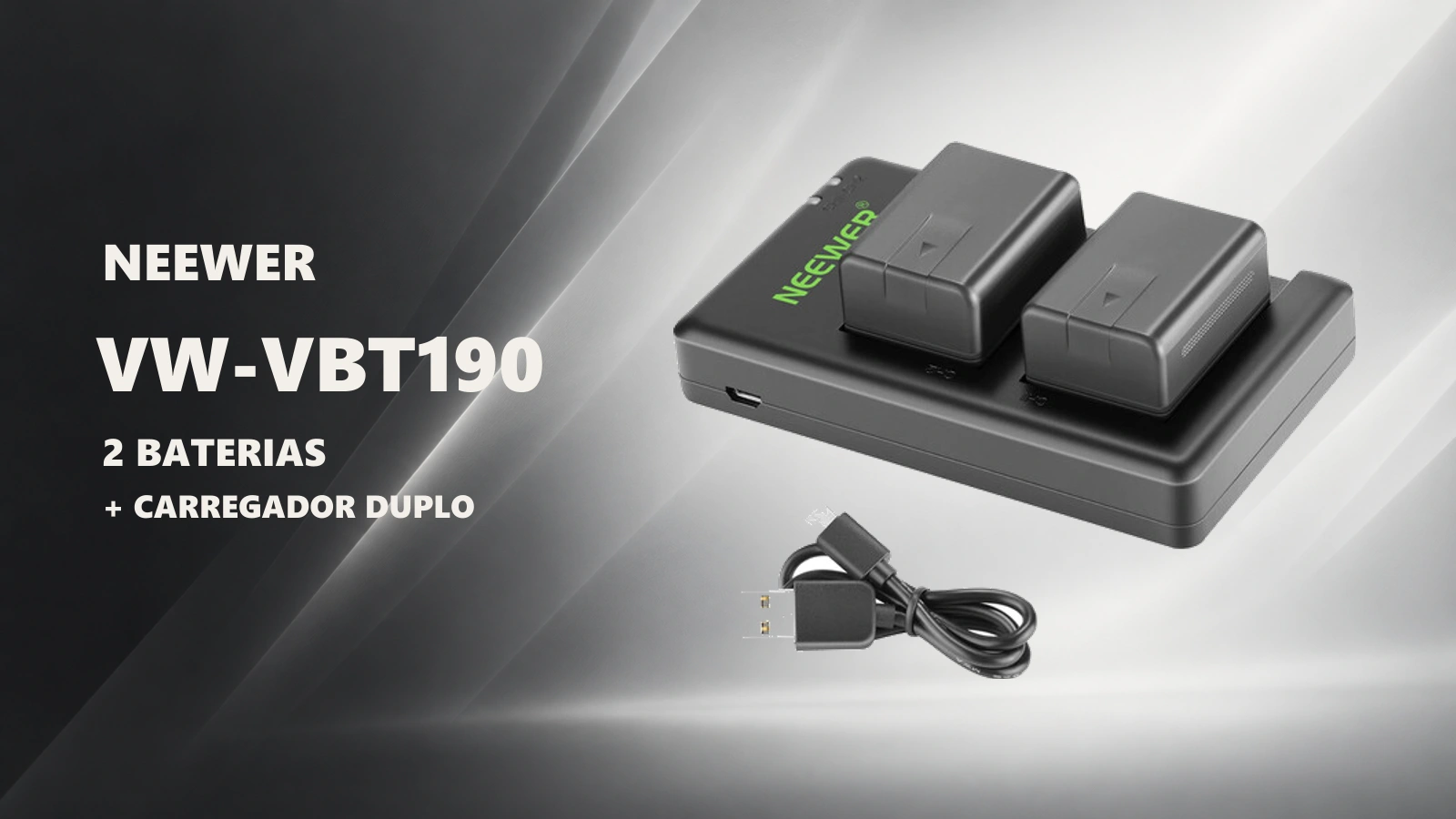 Kit Neewer VW-VBT190 com duas baterias e carregador