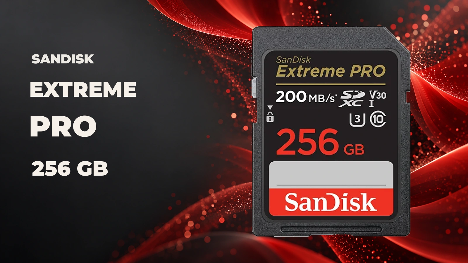 Cartão SanDisk Extreme PRO SDXC 256 GB de 200 MB/s
